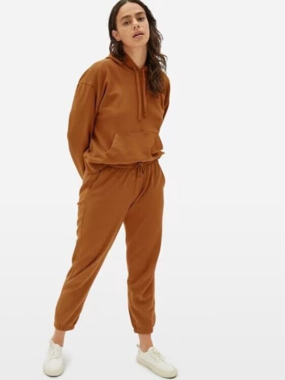 Everlane Jogger Size Small Lightweight French Terry Rust Burnt Orange Athleisure